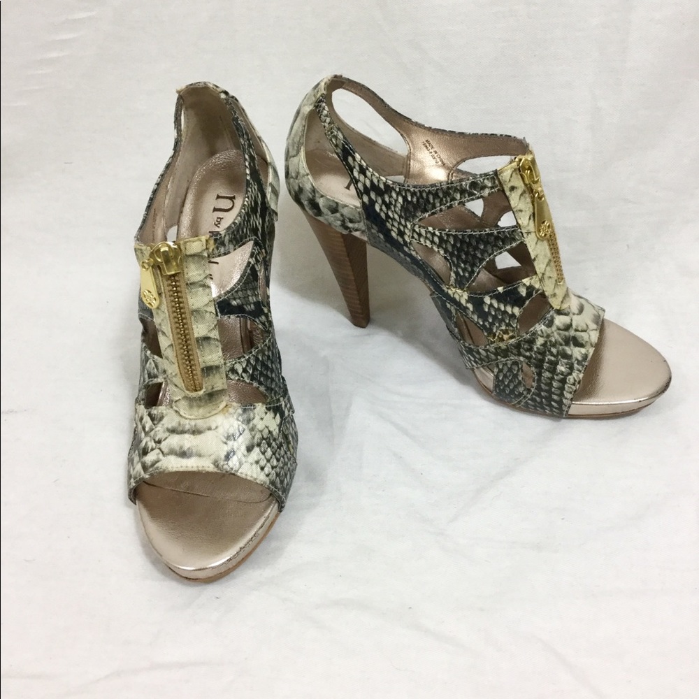 N by Nicole Miller Snakeskin High Heel Shoes
